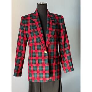 VTG David Brooks Classic women’s 
 jacket 4P Wool Red green USA